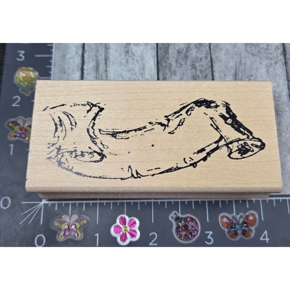 Art Impressions Rolling Scroll Paper I-1988 Rubber Stamp Wood #C120